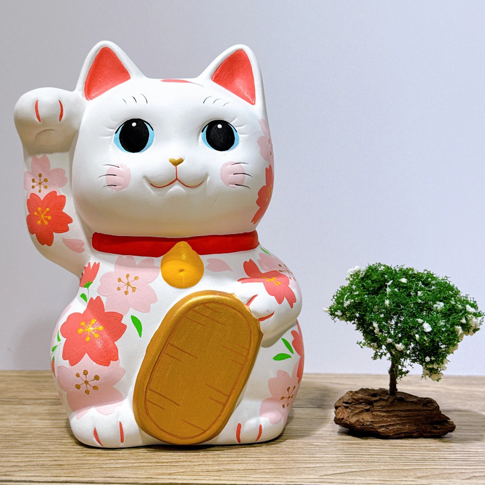 【谷中堂招き猫】 谷中堂招き猫白い桜