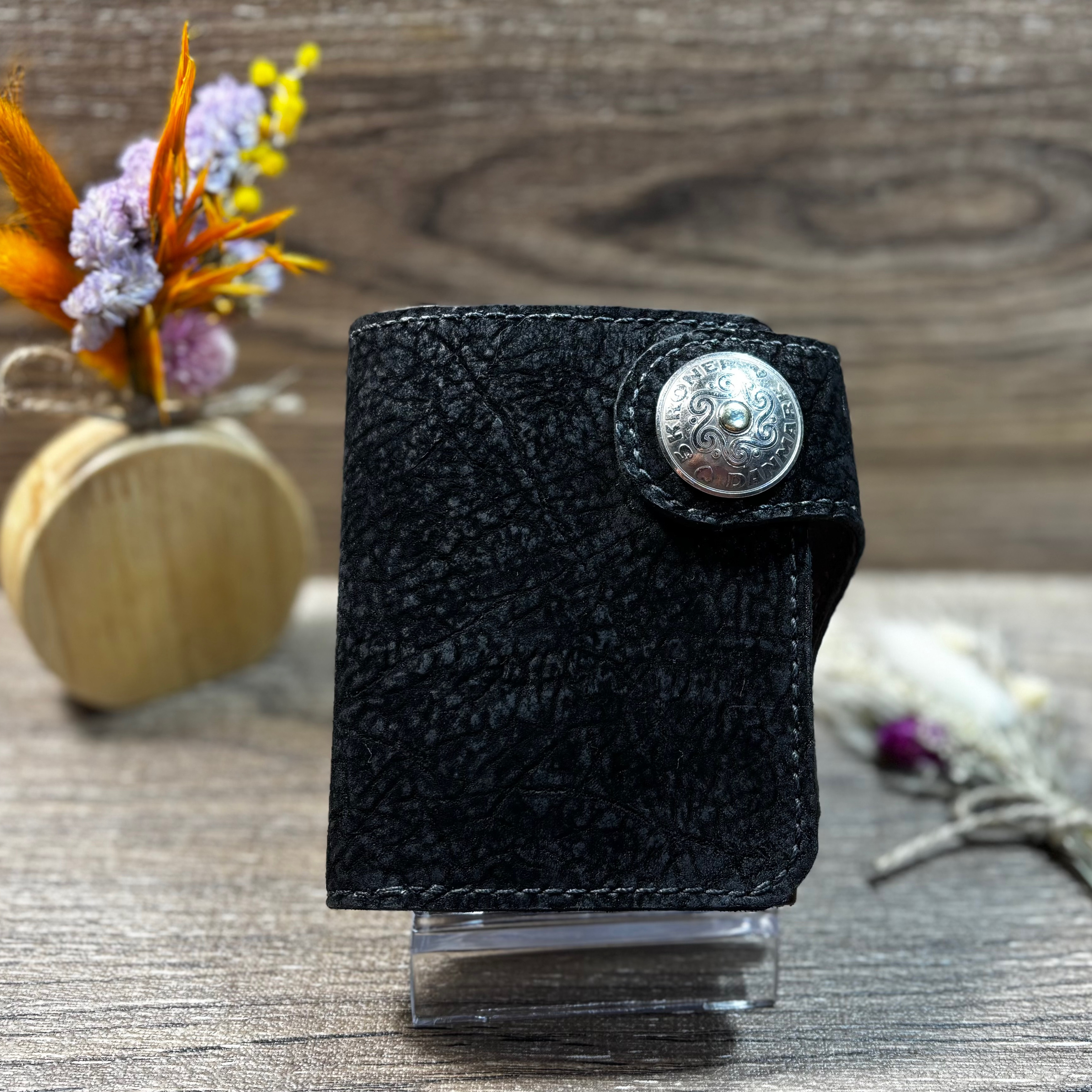 "Palma-f"ヒポポタマス（カバ革）コンパクトライダースウォレット