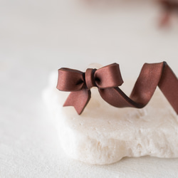 【冬季限定】ひらひらリボンイヤーカフセット/ ブラウンオペラ 6枚目の画像