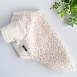 犬服 手編みセーター ネップマスタードイエロー 胴回り39cm ペット服