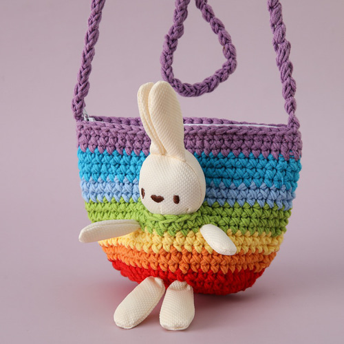 手作り 毛糸 刺繍 かぎ針編み ニートショルダーバッグ 手機収納ポーチ