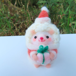 羊毛フェルト ハダカデバネズミのバックチャーム 羊毛フェルト ちく