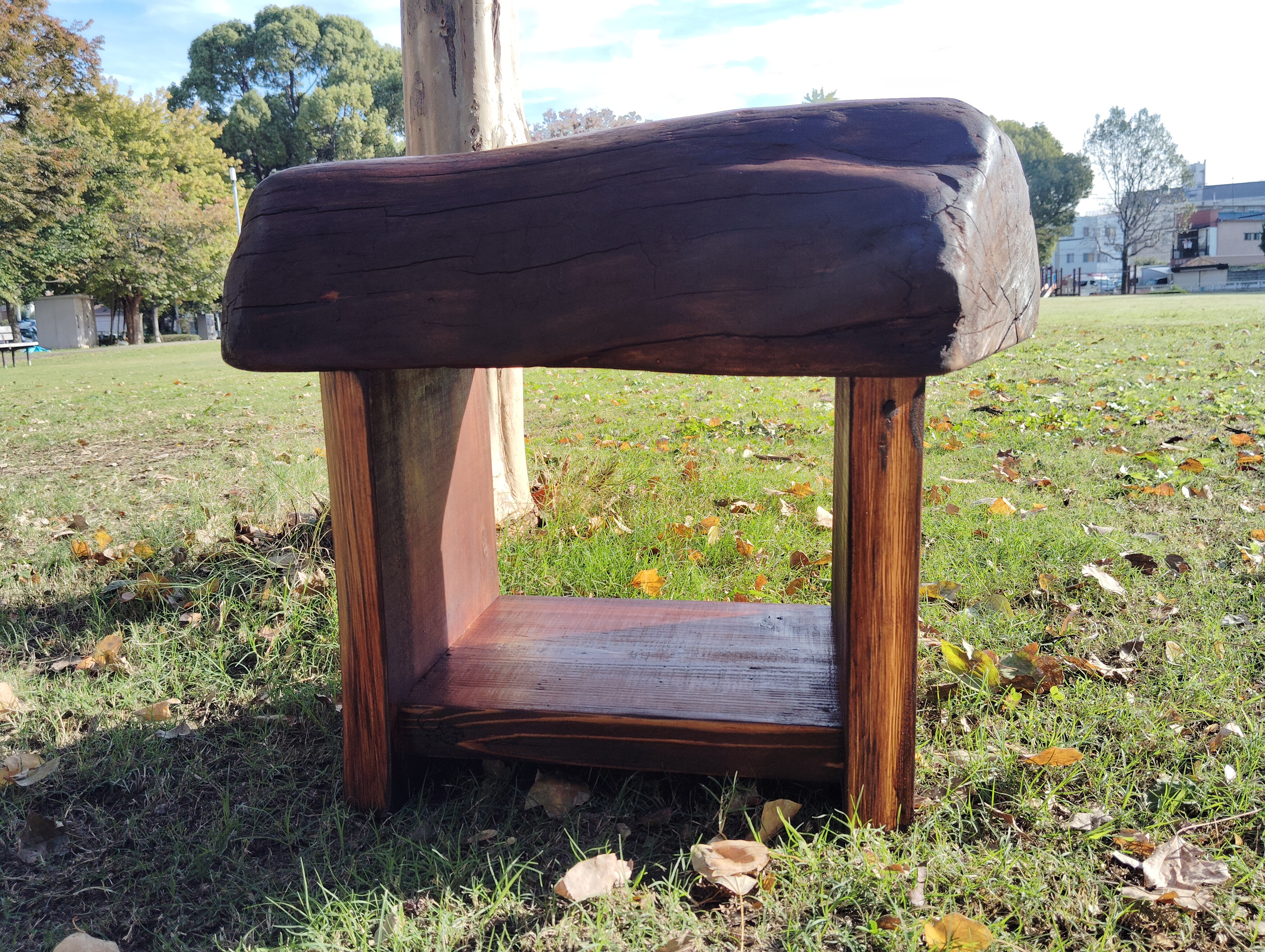 流木Half-cut Logs Bench