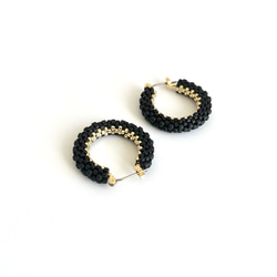 フープ ビーズピアス/イヤリングCircle〜 3枚目の画像