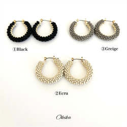 フープ ビーズピアス/イヤリングCircle〜 2枚目の画像