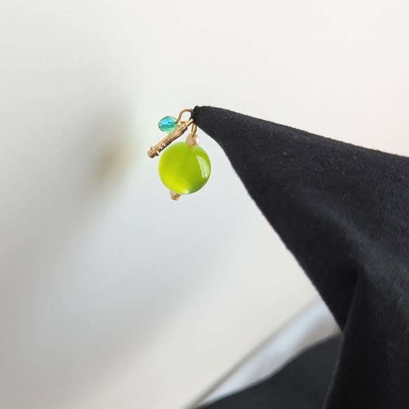 1484※リボンのとんがり魔女の黒帽子 ※ハルモニアブルームアウトフィット 10枚目の画像