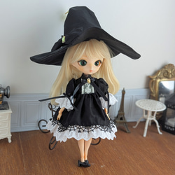 1484※リボンのとんがり魔女の黒帽子 ※ハルモニアブルームアウトフィット 13枚目の画像