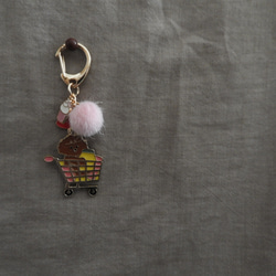 11月☆ 犬の日☆彡保護犬チャリティー☆彡　お買物 プードル ちゃん キーホルダ　☆彡　＊犬　トイプードル 5枚目の画像