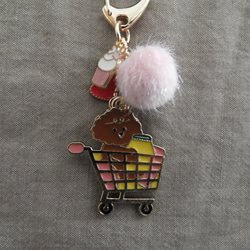 11月☆ 犬の日☆彡保護犬チャリティー☆彡　お買物 プードル ちゃん キーホルダ　☆彡　＊犬　トイプードル 9枚目の画像