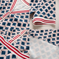 【新品】大きいサイズ夏服ゆったり半袖幾何学模様 Vネックワンピース4L w 4枚目の画像