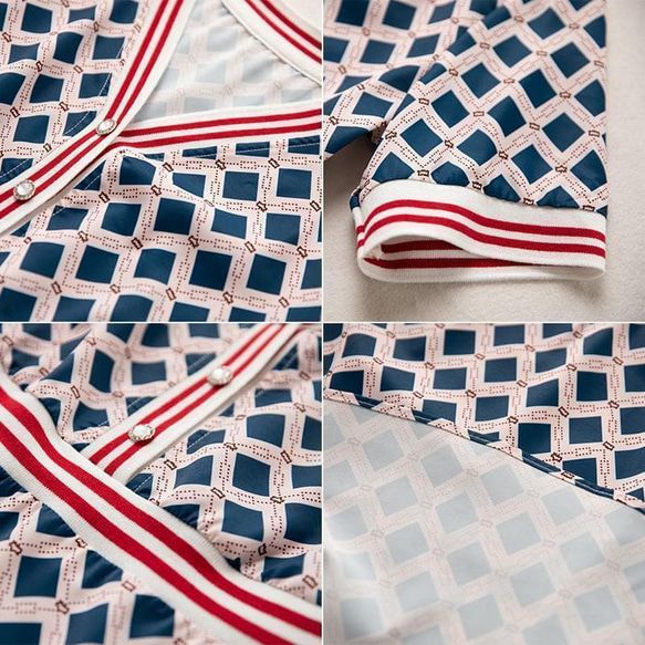 【新品】大きいサイズ夏服ゆったり半袖幾何学模様 Vネックワンピース4L w 4枚目の画像