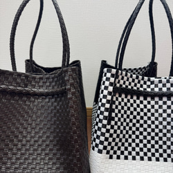 ジャンボsize！　まるごと洗えるバッグ　プラカゴ　メルカド　特大　トートバッグ　パサールバッグ　ダークブラウン 8枚目の画像