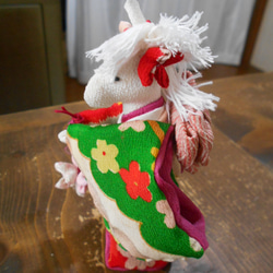 ☆2026年　午年　干支飾り　☆十二支　お着物馬【早割お正月】【再販】 1枚目の画像