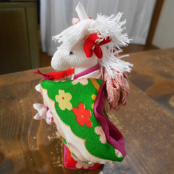 ☆2026年　午年　干支飾り　☆十二支　お着物馬【早割お正月】【再販】 2枚目の画像