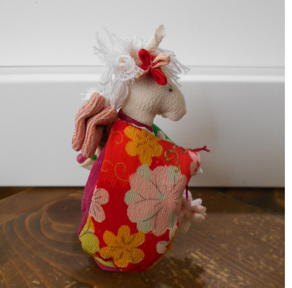 ☆2026年　午年　干支飾り　☆十二支　お着物馬【早割お正月】【再販】 3枚目の画像