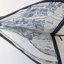 仕切付きA6（お薬手帳）L字ファスナー　クリアポーチ　アドベンチャーコースト　リバティ　ラミネート♡ポートメリオン 6枚目の画像