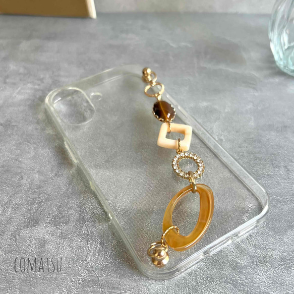 【全機種対応】ClassicalBROWN ハンドホルダー付きスマホケース 落下防止ベルトストラップ付きスマホカバー 3枚目の画像