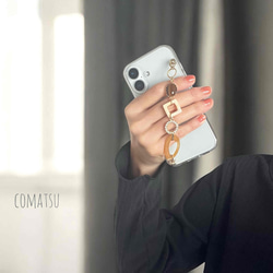 【全機種対応】ClassicalBROWN ハンドホルダー付きスマホケース 落下防止ベルトストラップ付きスマホカバー 7枚目の画像