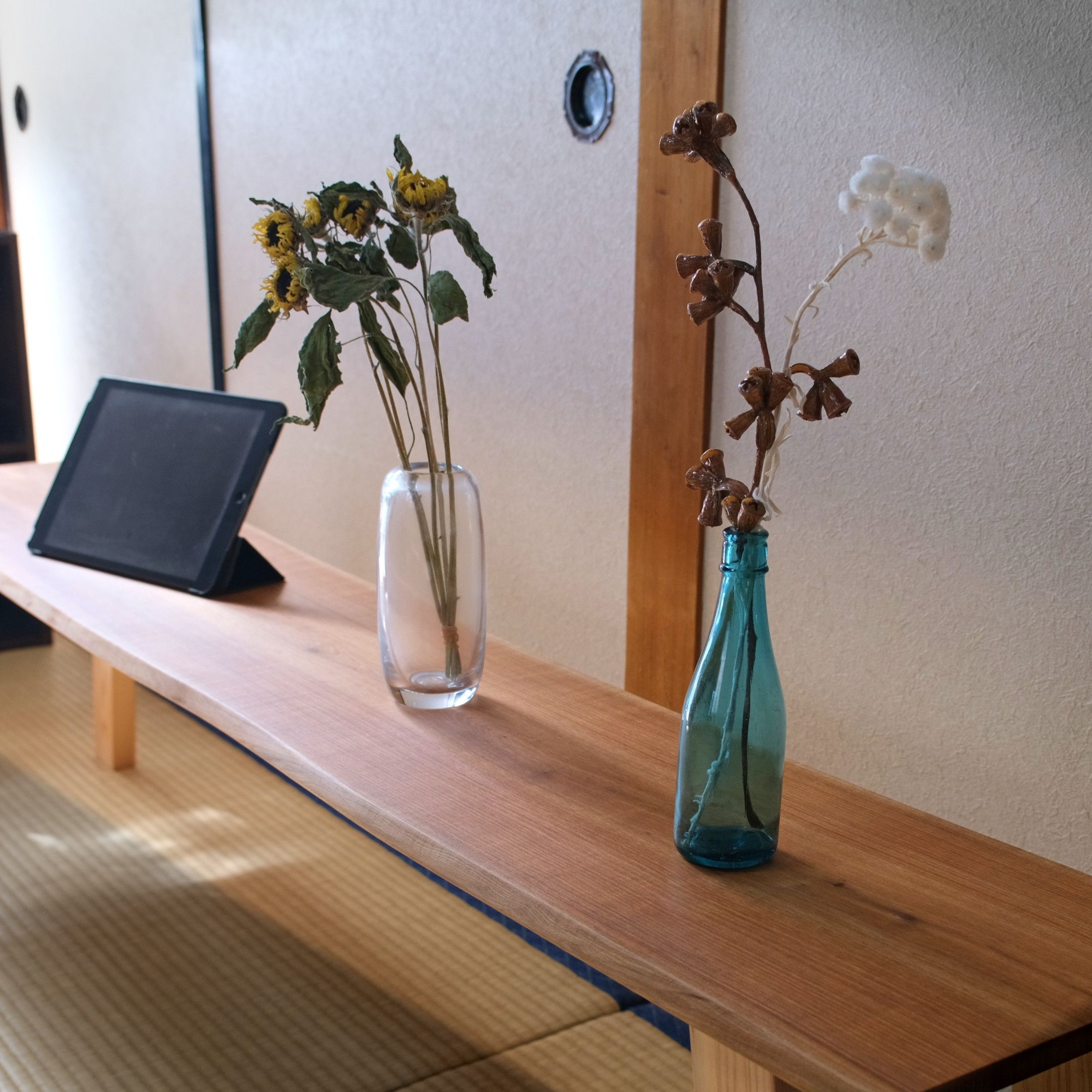 【1点物】小豆梨の一枚板ローテーブル｜天然木ハンドメイド家具