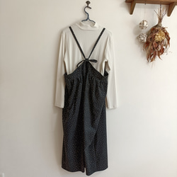 綿コーデュロイワンピースチャコールグレー 5枚目の画像