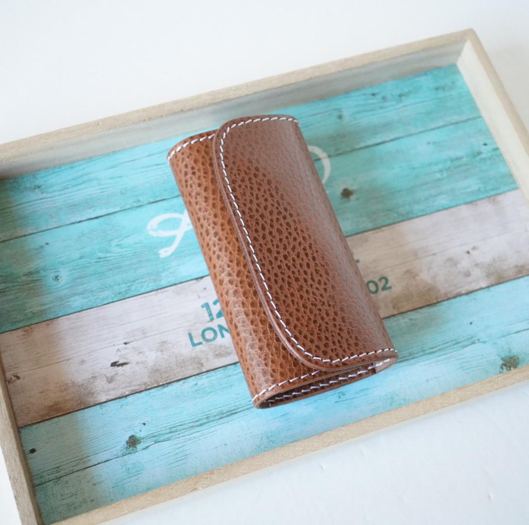 シンプルなキーケース　ドラーロ　シボ革