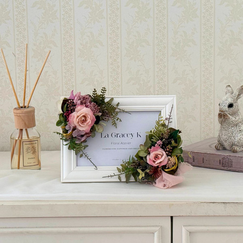 フォトフレーム 花 ウェルカムボード ポストカード アーティフィシャル