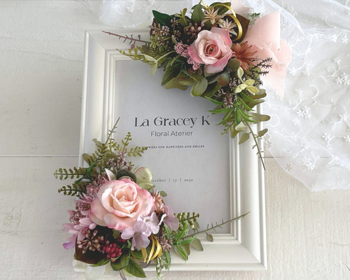 フォトフレーム 花 ウェルカムボード ポストカード アーティフィシャル