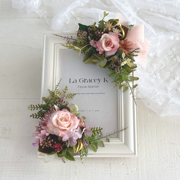 フォトフレーム 花 ウェルカムボード ポストカード アーティフィシャル