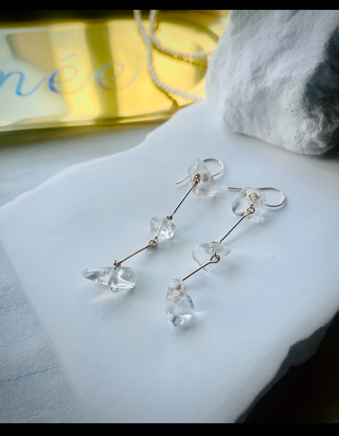 14kgf・天然石・クォーツ：Lueur claire(リュール・クレール）/澄んだ光