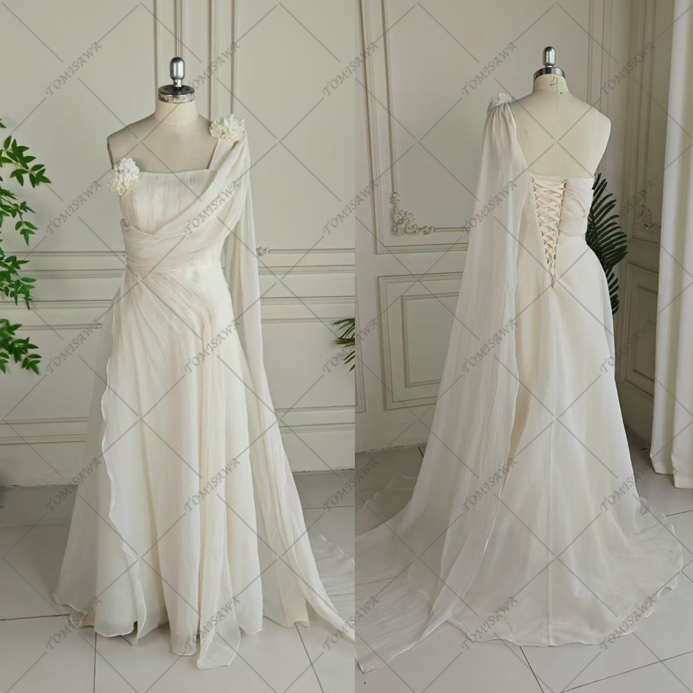 シンプル  ウェディングドレス  前撮り 二次会 挙げ式 結婚式ドレス F961