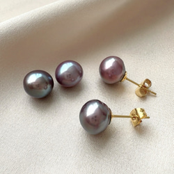 大粒淡水パールのこぼれピアス（シルバー）/ クリスマス　バロックパール　シック　モダン　大粒　冬　金属アレルギー対応 2枚目の画像