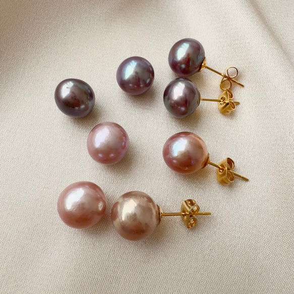 大粒淡水パールのこぼれピアス（シルバー）/ クリスマス　バロックパール　シック　モダン　大粒　冬　金属アレルギー対応 5枚目の画像