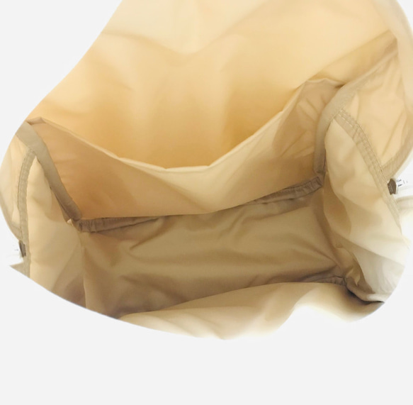 Mサイズ　kumasan スモーキーホワイト　選べる　両開きくまみみベビーリュック　くまキルト　一升餅　プレバッグ 8枚目の画像