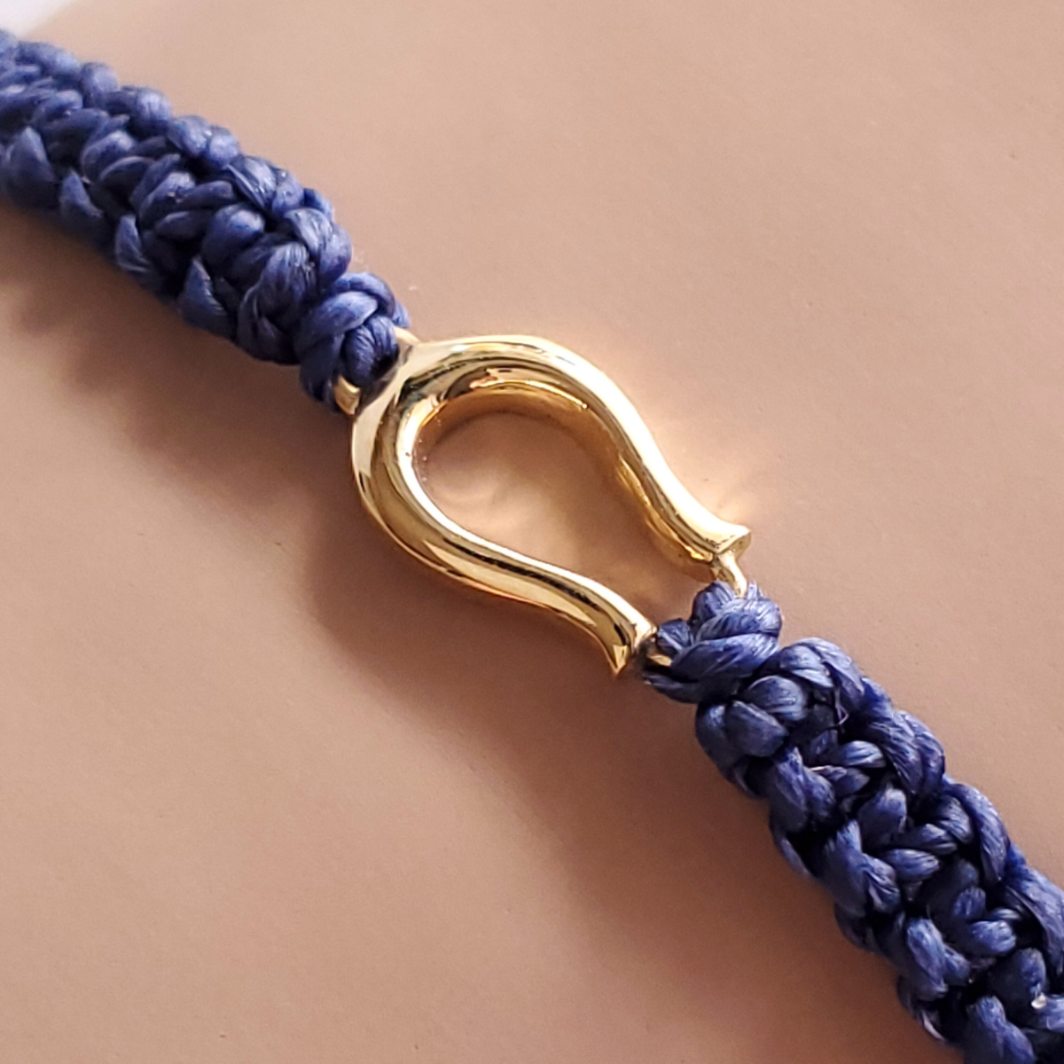 ブレスレット 18金 メンズ レディース ペア つけっぱなし シンプル 馬蹄 金属アレルギー 錆びない ヒモ 切れにくい