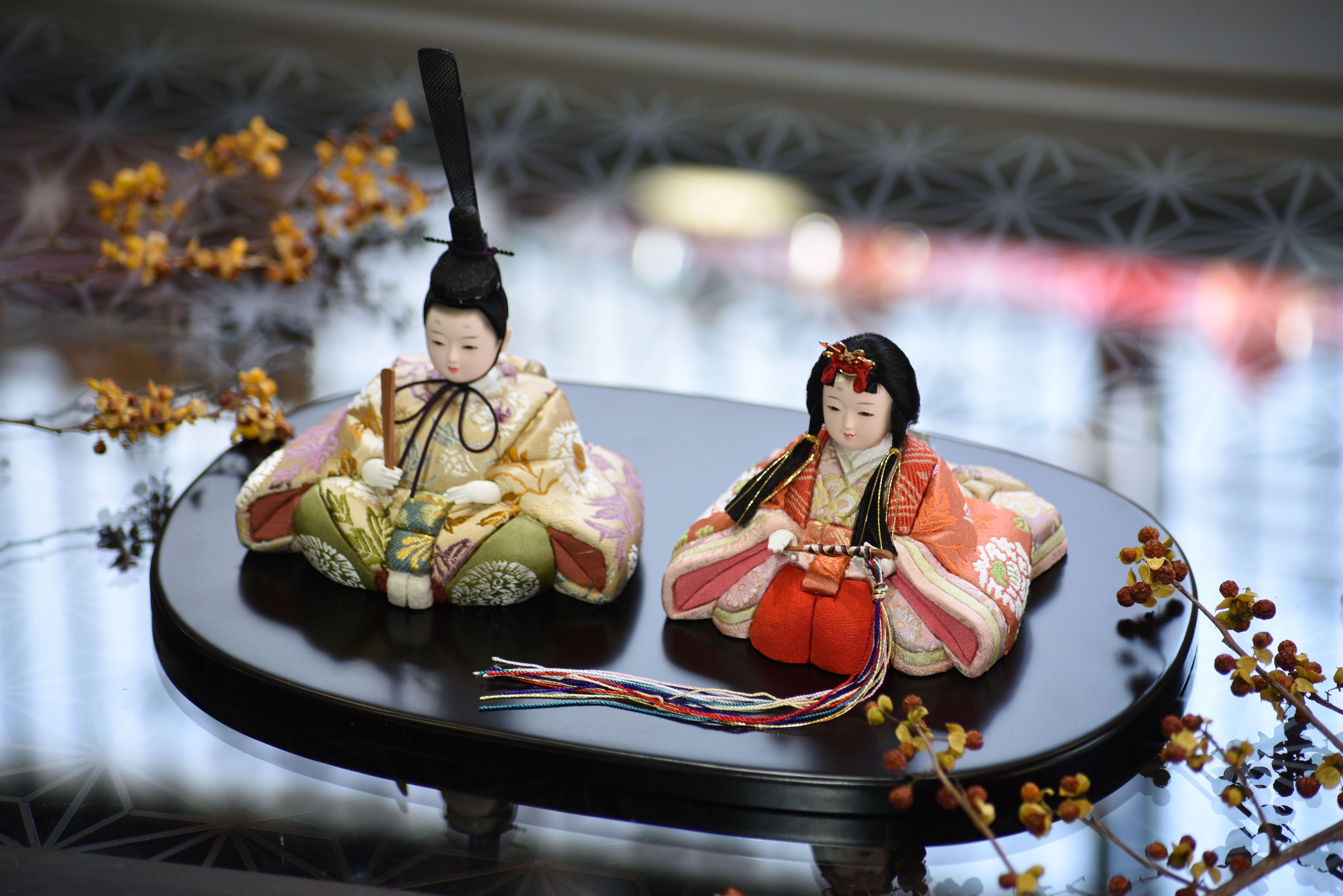 雛人形【彩美雛】　小判台飾り