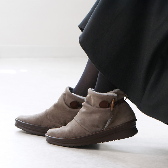 まるで履く毛布！ぽかぽかショートブーツ (COCUN) 靴 日本製 【納期5日以内発送】 10枚目の画像