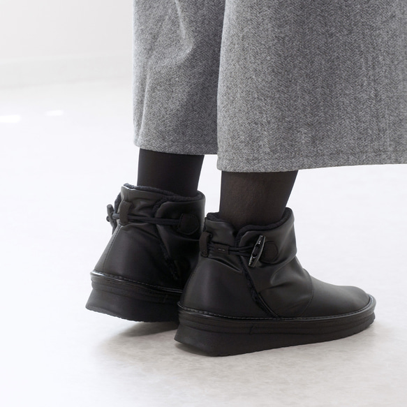 まるで履く毛布！ぽかぽかショートブーツ (COCUN) 靴 日本製 【納期5日以内発送】 8枚目の画像