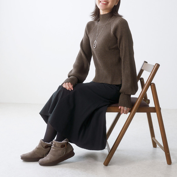 まるで履く毛布！ぽかぽかショートブーツ (COCUN) 靴 日本製 【納期5日以内発送】 5枚目の画像