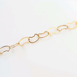 NEKOねこ猫チェーンと天然石のブレスレット【選べる10種の天然石】 8枚目の画像