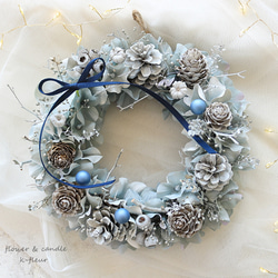 ❁ホワイト❁ クリスマスハーフリース❁プリザーブドフラワーsale中◡̈ .:*♡ お買い得】プレゼント クリスマスリース ホワイト プリザーブド