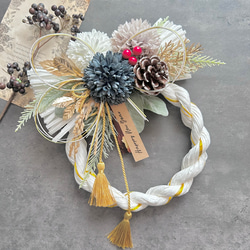 ラスト一点！速達料金込み No.277 い草 しめ縄リース2026 ハンドメイド