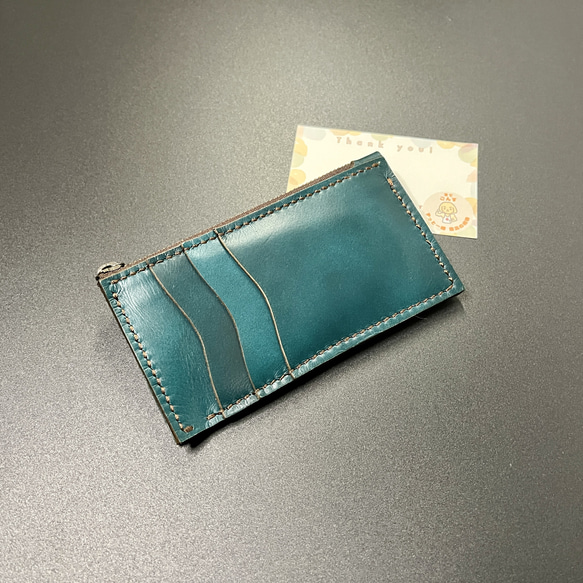 フラグメントケース｜姫路レザー×ダークグリーン コインケース カード