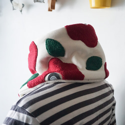 花柄スヌード風ネックウォーマー(アップリケ仕立て) 9枚目の画像