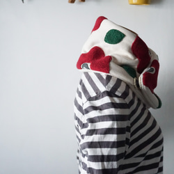 花柄スヌード風ネックウォーマー(アップリケ仕立て) 6枚目の画像