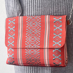 帯リメイク　ショルダーバック　斜めがけポシェット　ハンドメイド　【小径】23 2枚目の画像