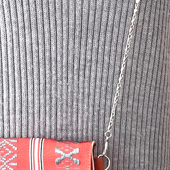 帯リメイク　ショルダーバック　斜めがけポシェット　ハンドメイド　【小径】23 11枚目の画像