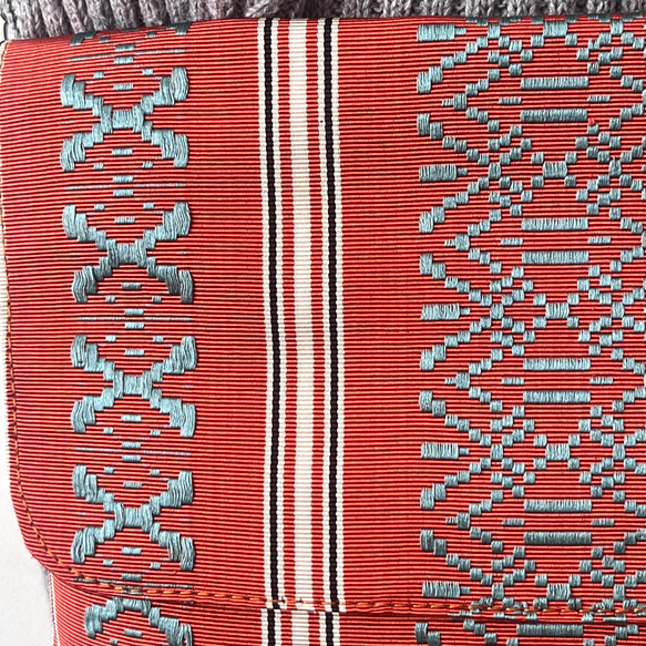 帯リメイク　ショルダーバック　斜めがけポシェット　ハンドメイド　【小径】23 8枚目の画像