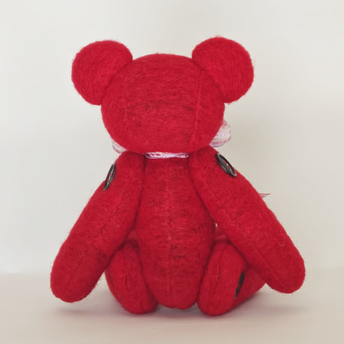 REDのテディベア 一点もの ぬいぐるみ Aton 通販 20031720｜Creema