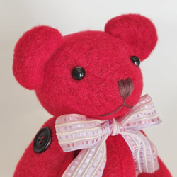 REDのテディベア　一点もの 7枚目の画像