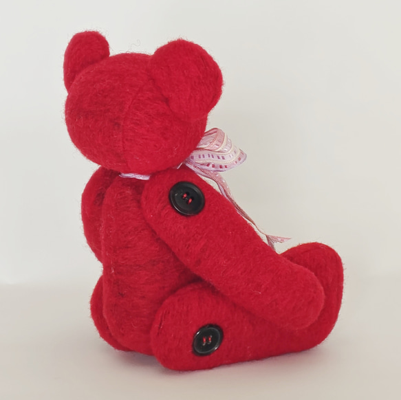 REDのテディベア　一点もの 3枚目の画像